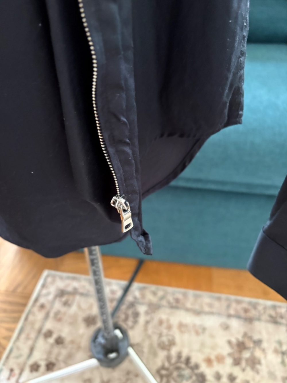 Zara Man Black Tab Cotton Zipper Up Shirt - Picture 4 of 5